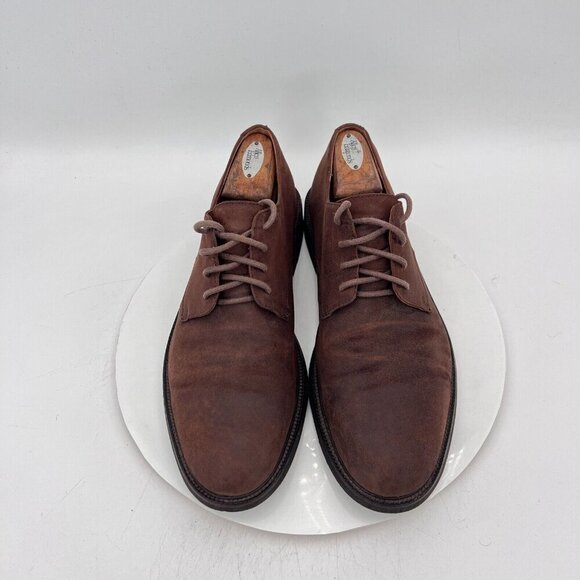Polo Ralph Lauren Torian Men Size 11.5D Brown Suede Plain Toe Derby Dress Shoes - Picture 1 of 12